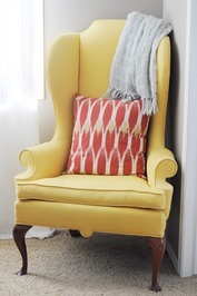 Lemon-Yellow-Wingback-Chair