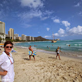 Praia de Waikiki na ilha de Oahu, Havaí, EUA