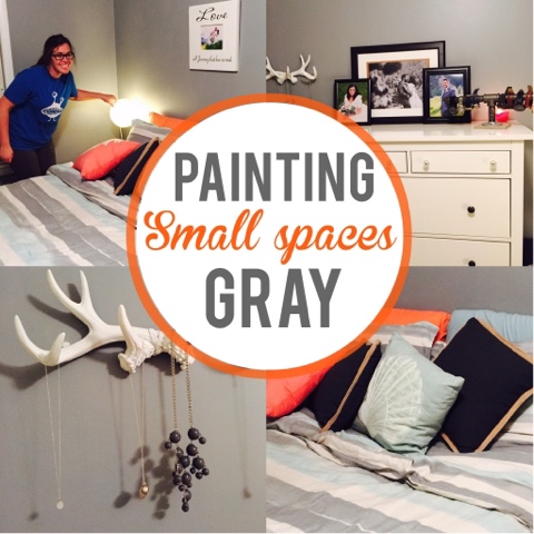 Painting small master bedroom gray, small space decorating