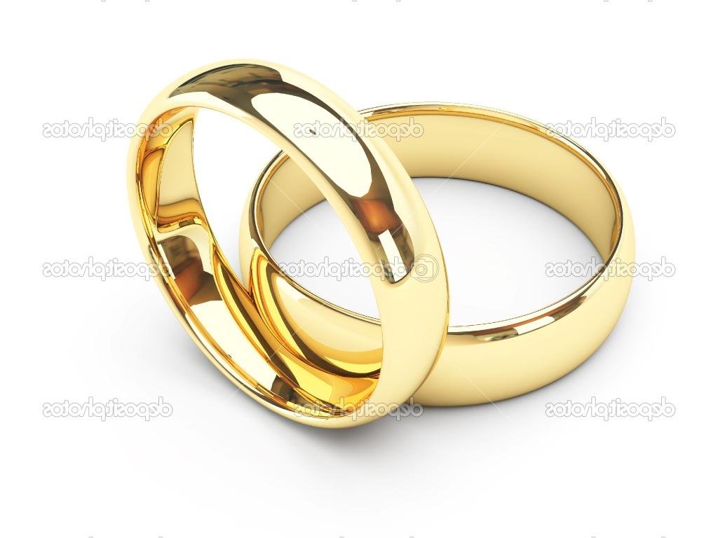 3d isolated gold wedding rings