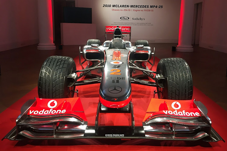 Hamilton's 2010 McLaren F1 car was auctioned in track-ready condition. Picture: REUTERS