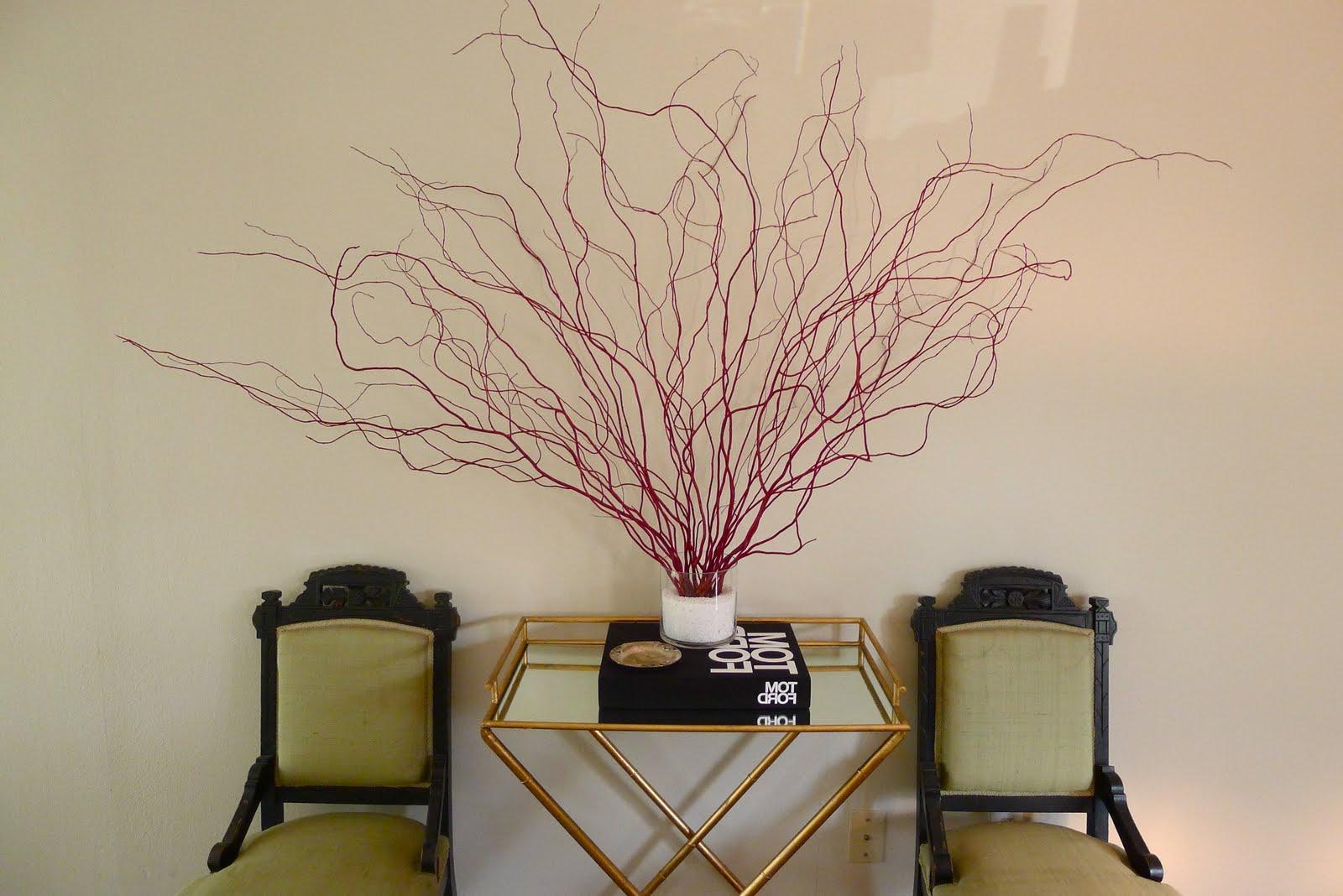 cool willow branch centerpiece