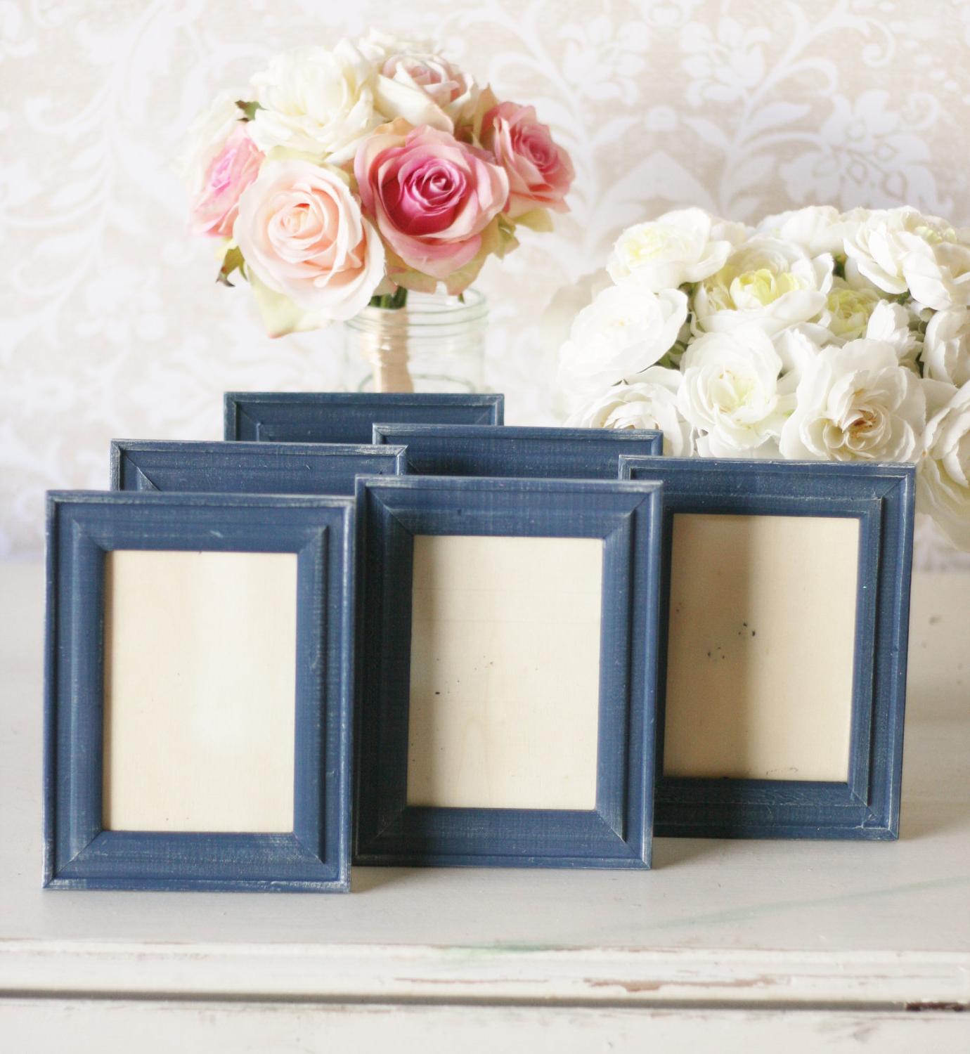 Wedding Frames Rustic Shabby Chic Vintage Table Numbers Signs SET of 6