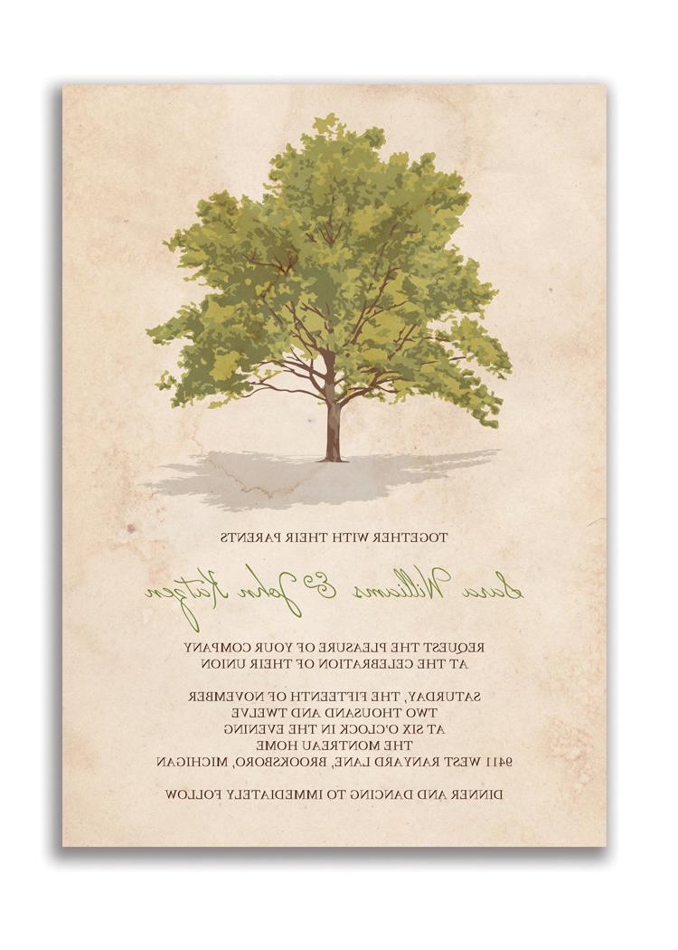 Tree Rustic Wedding Invitation