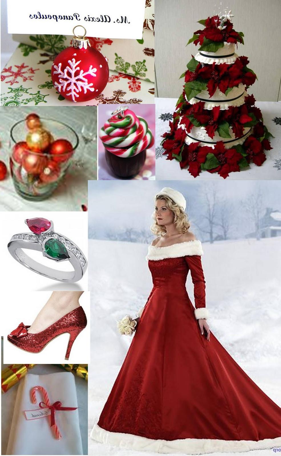 pictures of christmas weddings