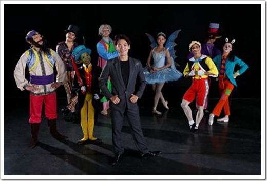 Ballet Manila Co-Artistic Director and Pinocchio  choregrapher Osias Barroso with the main cast of the ballet 