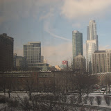 The Chicago skyline seen from the Amtrak window 01142012a