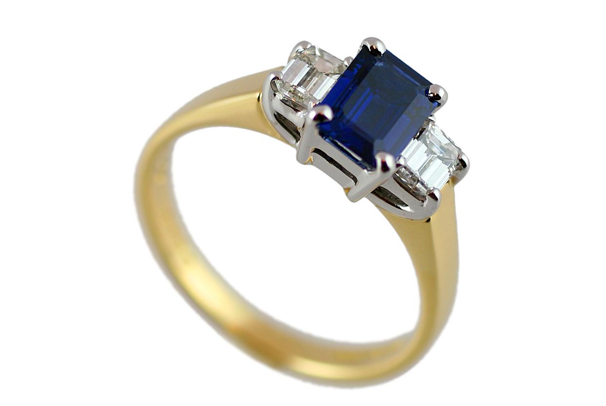 Sapphire Trilogy Ring with