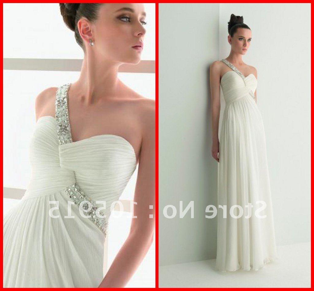 Chiffon Floor Length Vintage Cheap Wedding Bridal Gowns Dresses MP-114