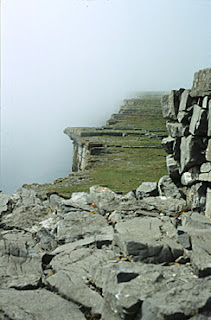 Rocks at Dún Aoghnasa Fort, Inis Mór Island, Southern Ireland.