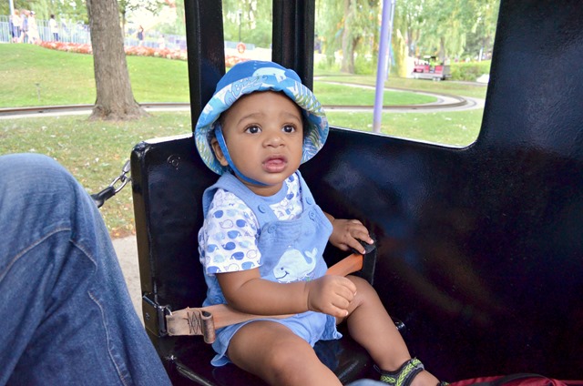 Benjamin on the Train Ride at Wonderland