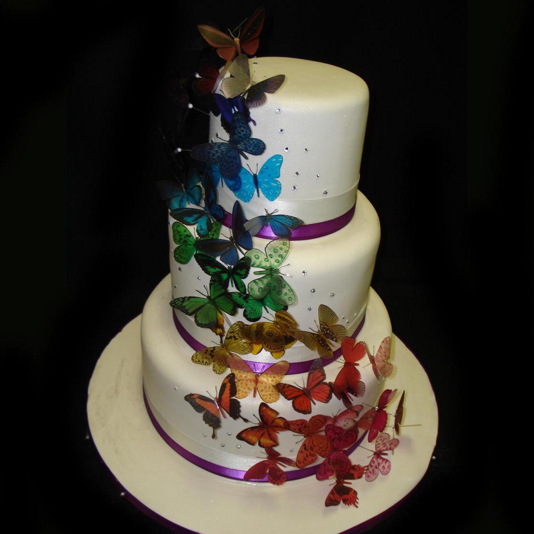 Butterflies Wedding Cake