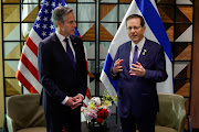 US Secretary of State Antony Blinken meets with Israeli President Isaac Herzog in Tel Aviv, Israel on May 1 2024. 