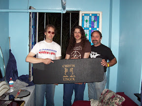 gregperrytom Greg, Perry and pal Tom Malone backstage at the Ventura Theater with Greg's old Iceman case. Uncategorized  