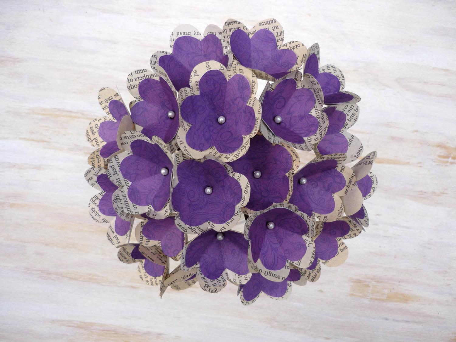 Purple Swirl Paper Flower