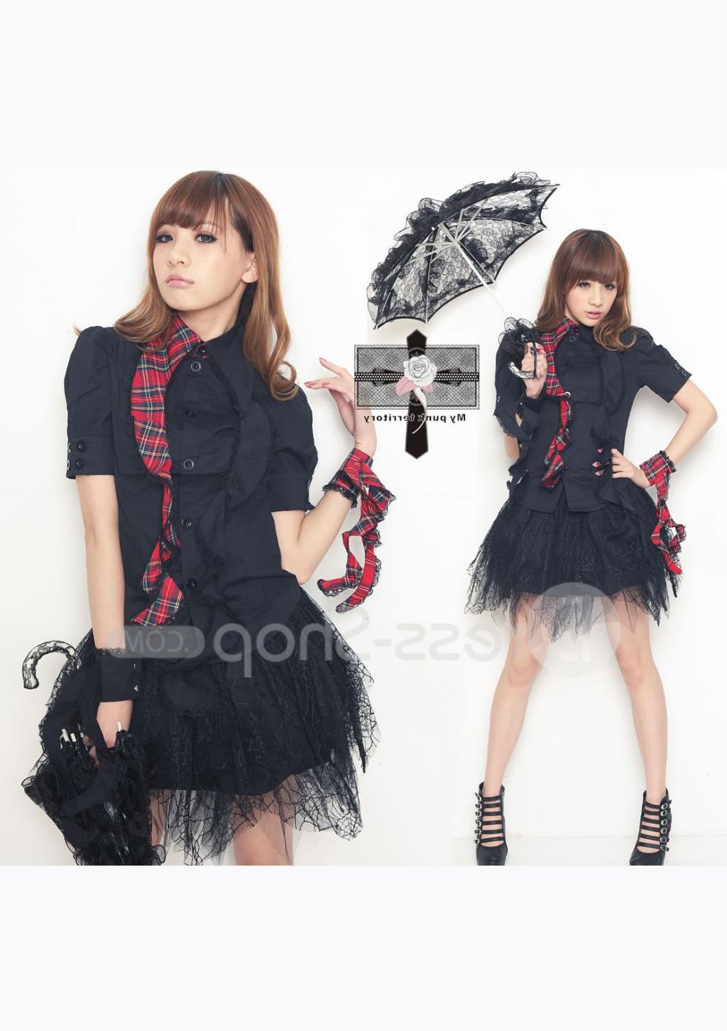 Visual Kei Devil Black Tartan