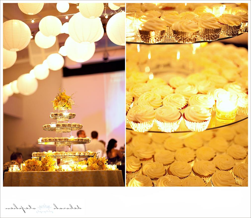 This tier cupcake wedding cake