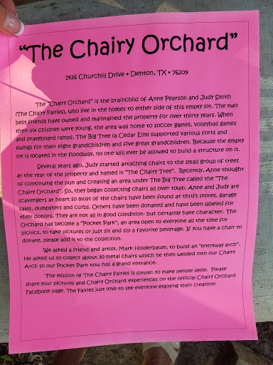 Tourist Attraction «The Chairy Orchard», reviews and photos, 1426 Churchill Dr, Denton, TX 76209, USA