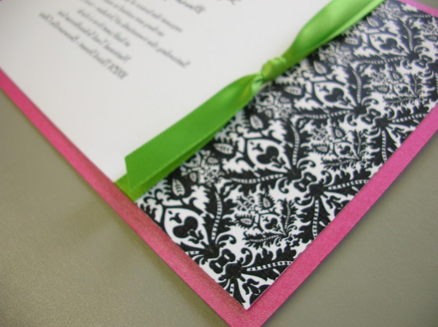 Lime Green Damask Wedding