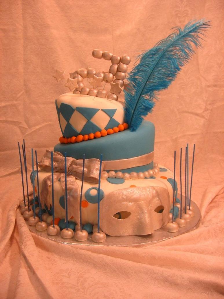 Masquerade Quinceanera Cake by