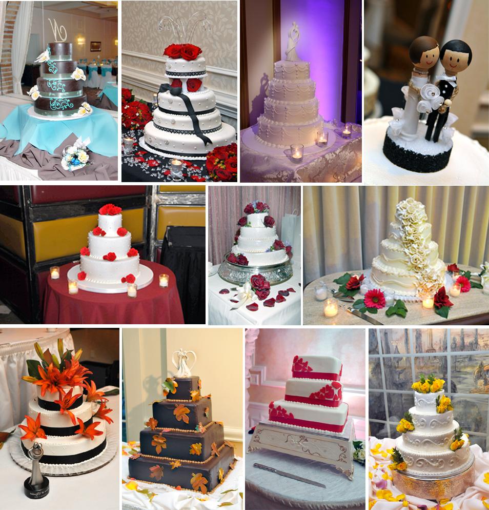 the wedding cake is a top