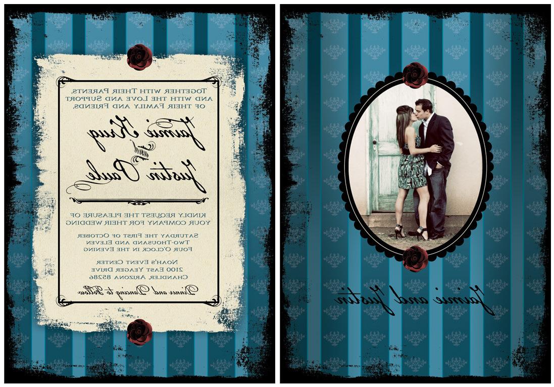 vintage wedding invitation