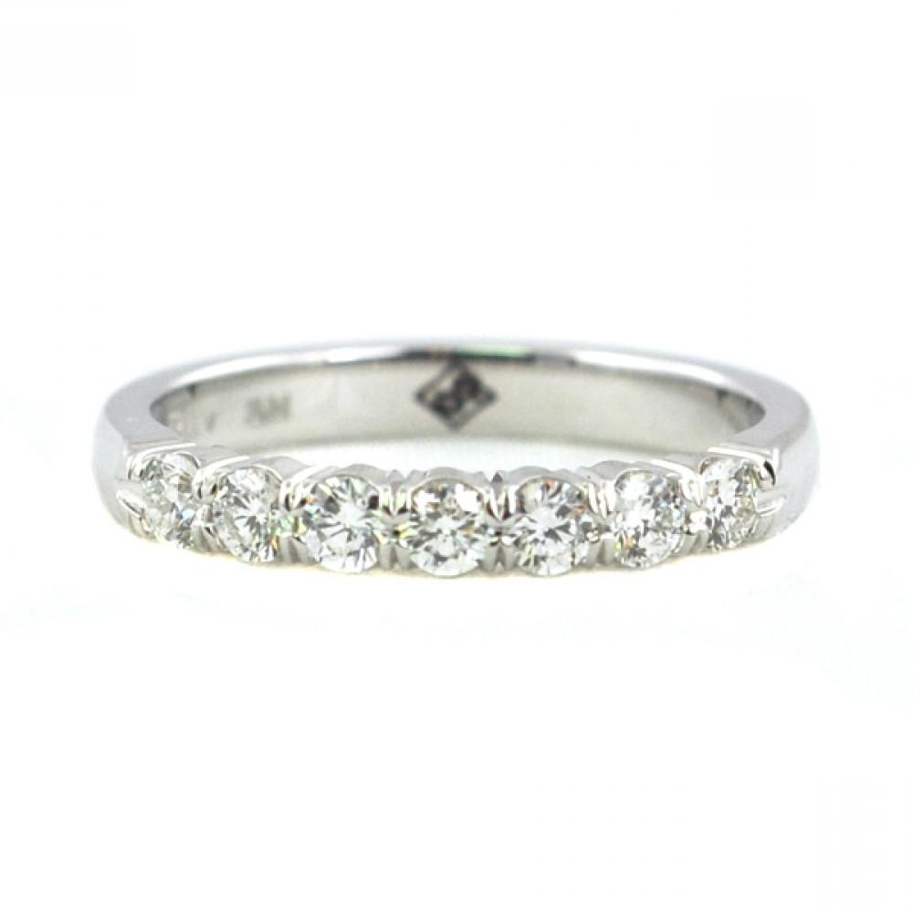 Royal Celebration 14kt White Gold Seven Stone Diamond Wedding Ring