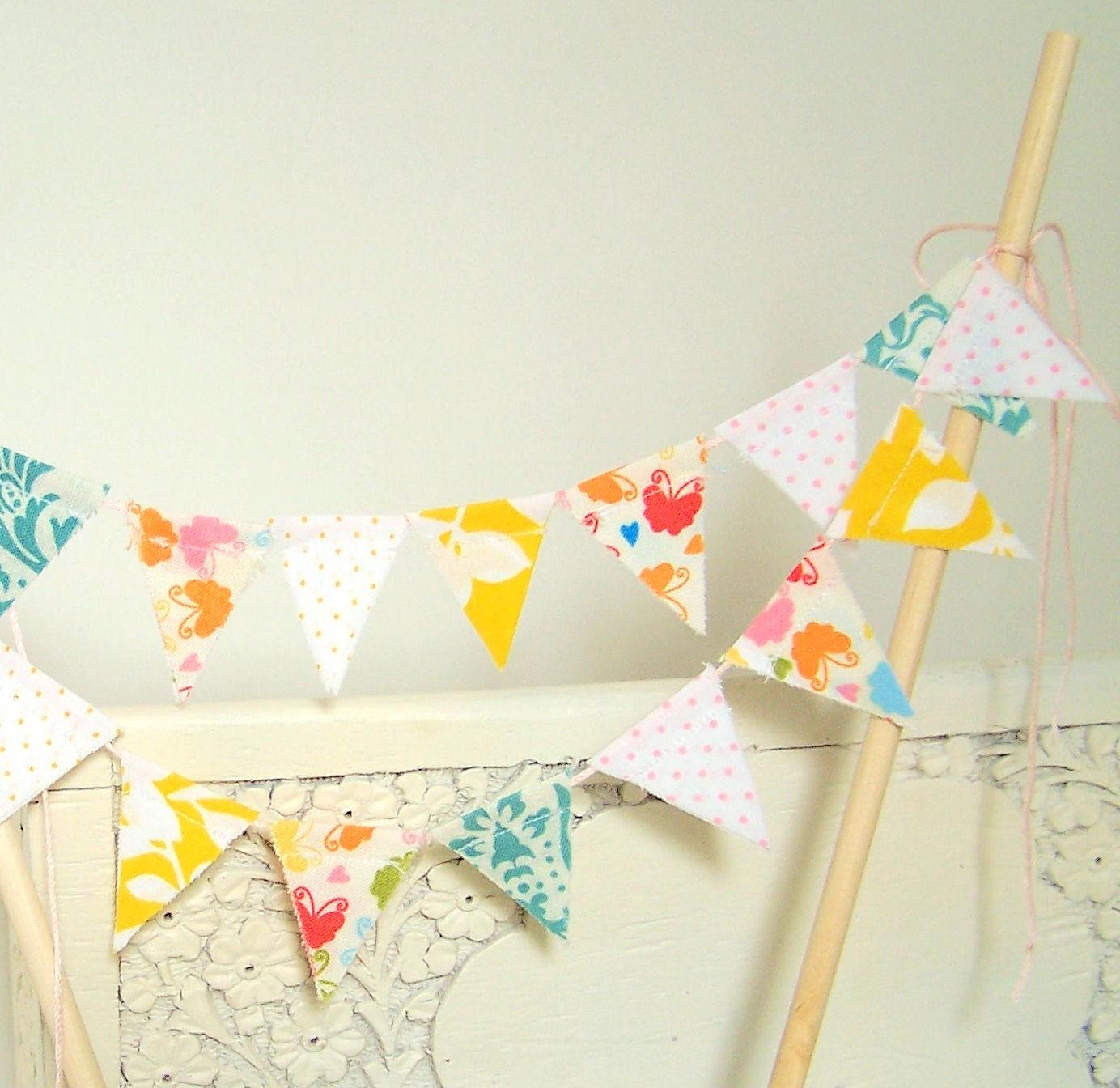 Party Cake Bunting, Butterfly,