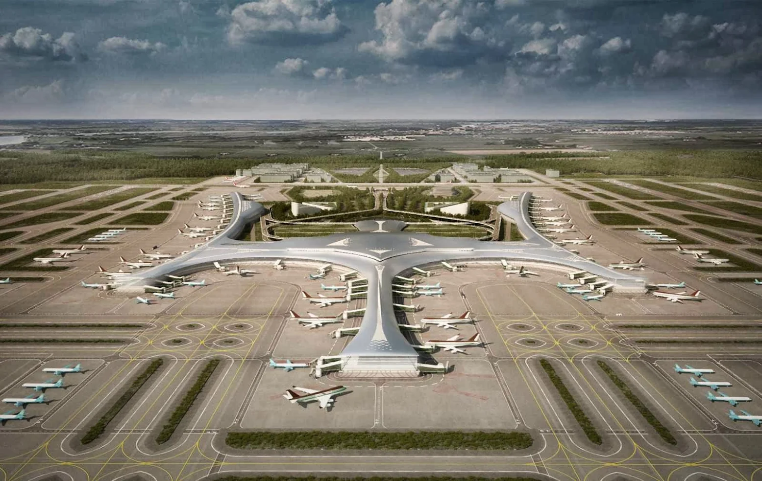 Qingdao New Airport by Ricardo Bofill Taller de