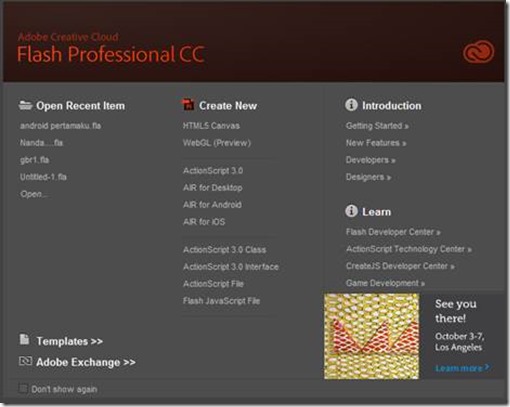 Mengenal Adobe Flash Professional CC