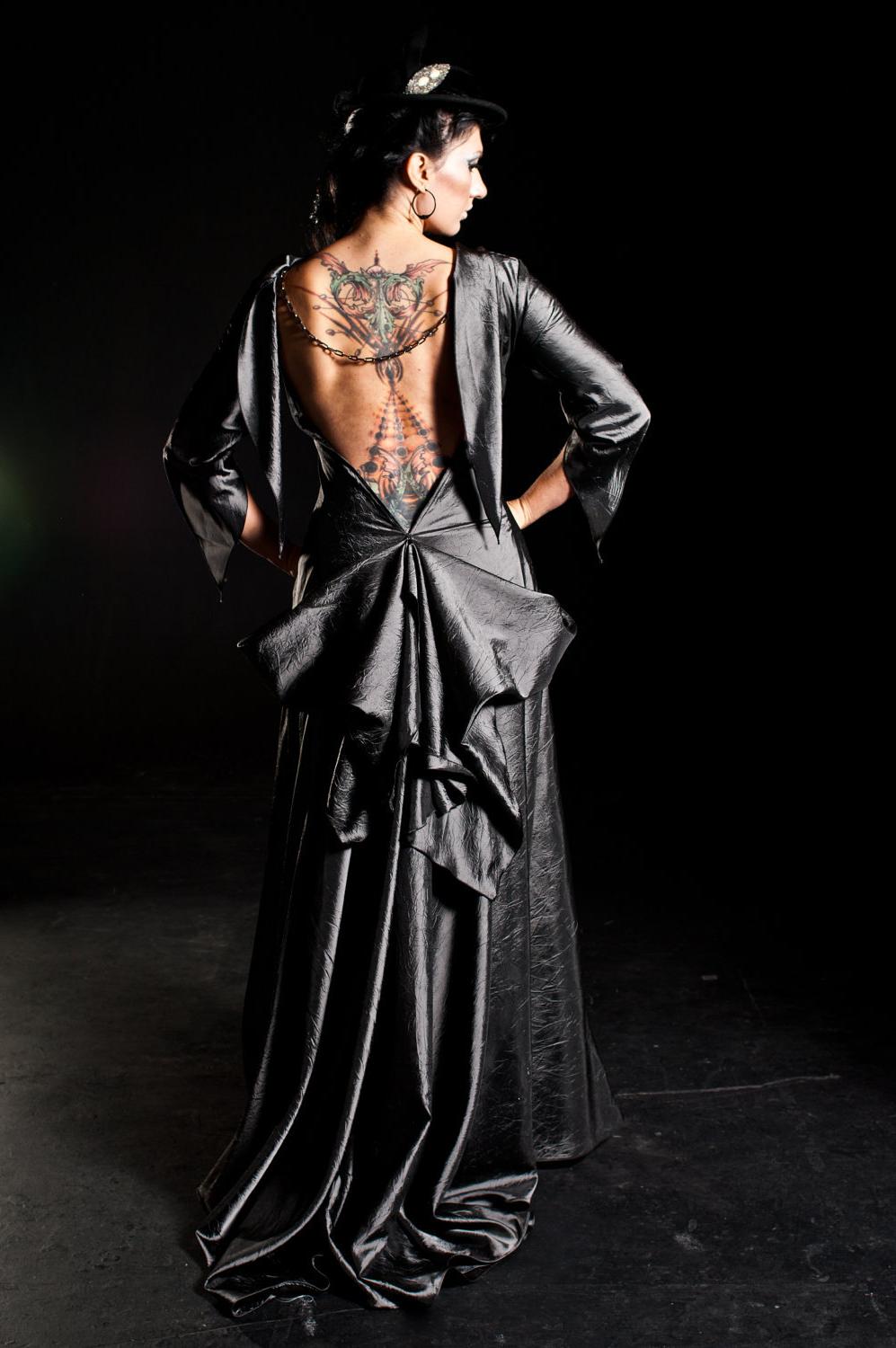 SALE Steampunk Backless Gown