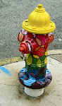 Colorful fire hydrant in downtown Harrisburg, Pennsylvania.