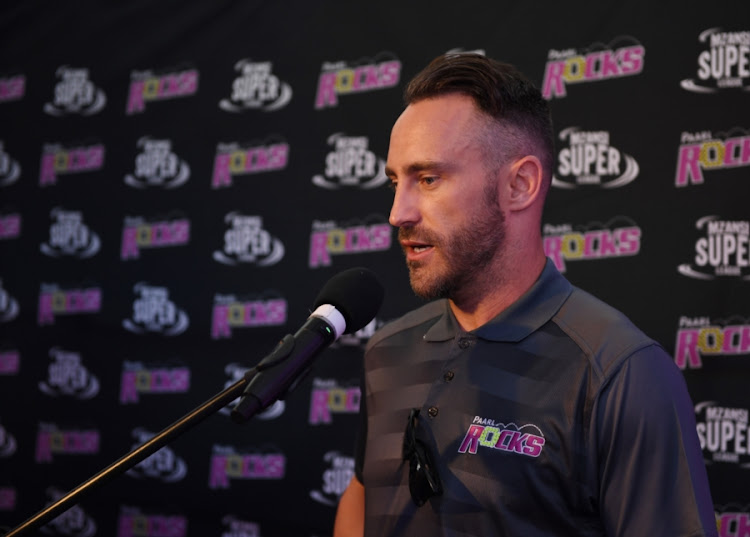 Paarl Rocks captain Faf du Plessis.