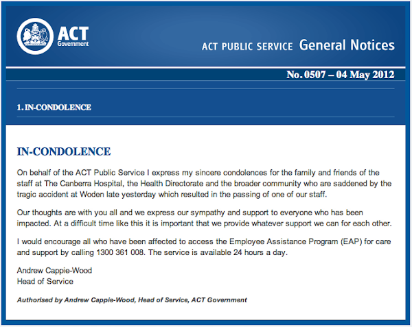 act ps general notice