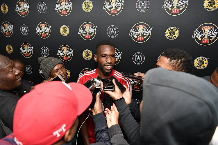 Orlando Pirates player Fortune Makaringe during the Orlando Pirates media open day at Rand Stadium on July 25, 2019 in Johannesburg, South Africa.