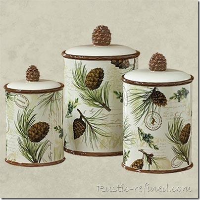 rustic-kitchen-decor-pinecone-medley-canister-set