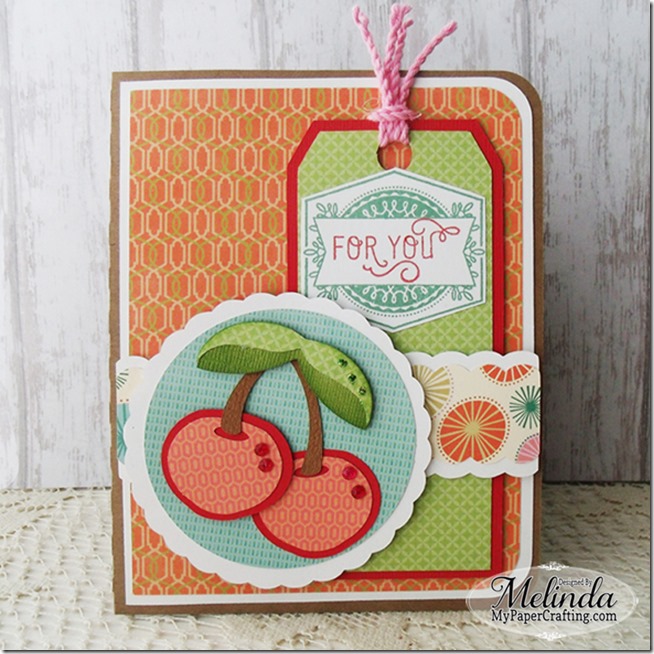 CTMH Cherry For You Tag Card Stamp of the Month