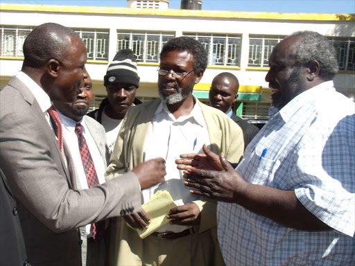 Agriculture CS Willy Bett at a meeting with farmers in Eldoret./file