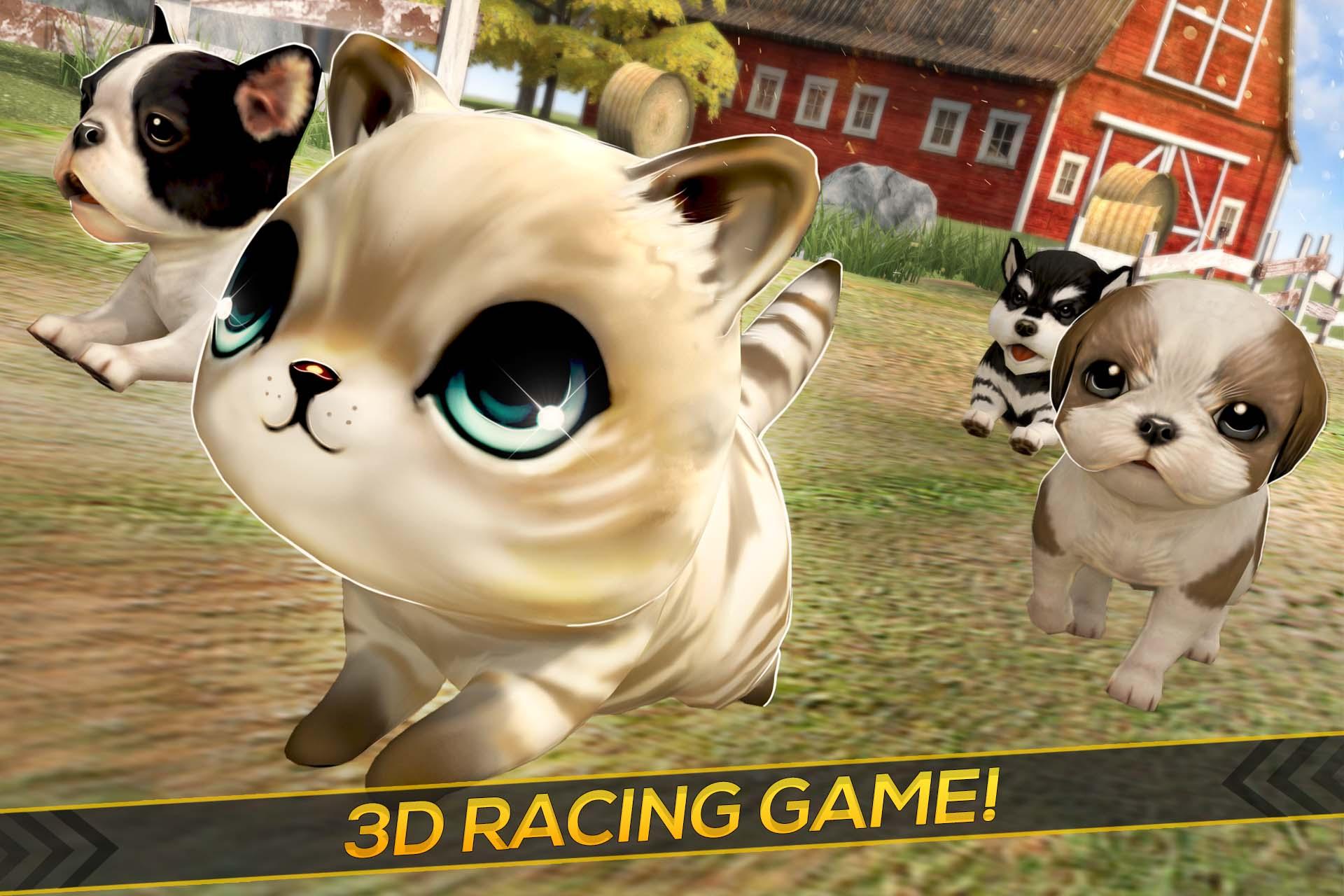 Android application Puppies! Kitties and Dogs Race screenshort