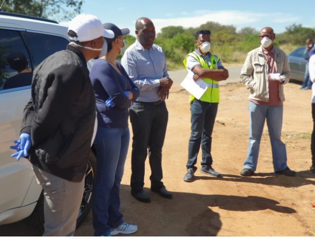 Officials from the Office of the Public Protector meeting with leaders of a community in Honeydew, Johannesburg, on Friday, much to the consternation of other residents.