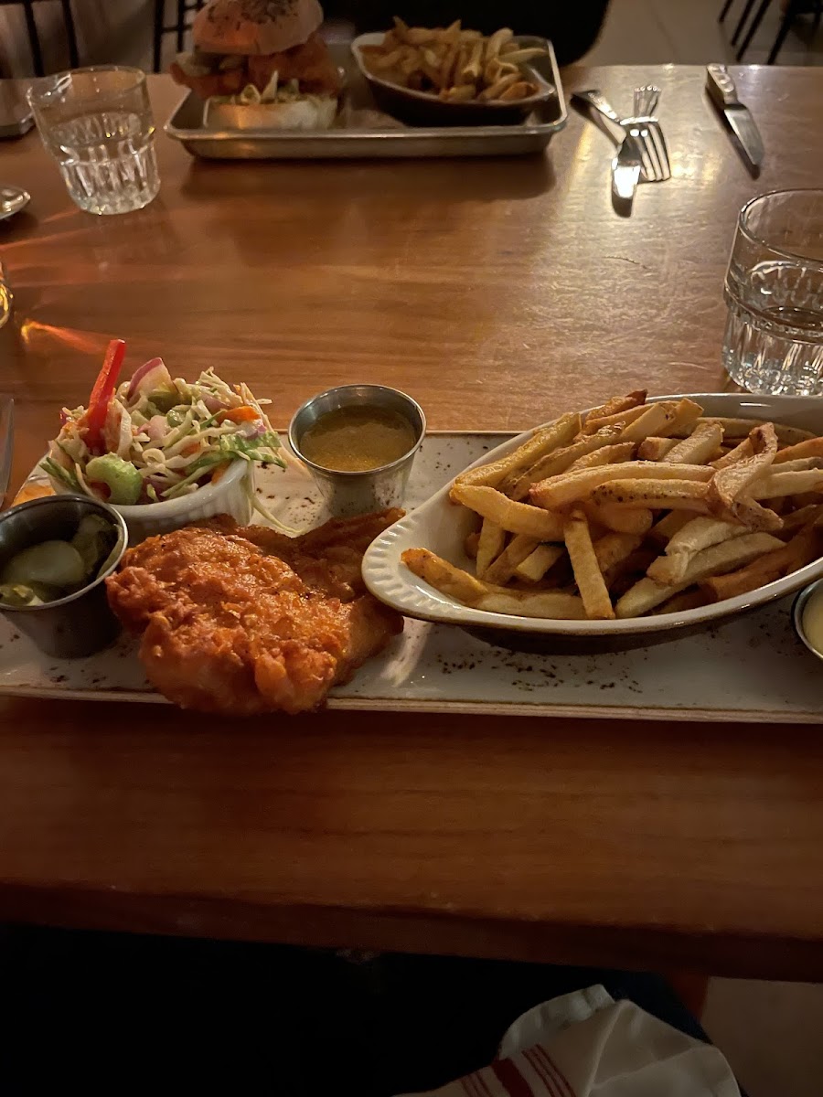 Country chicken and fries