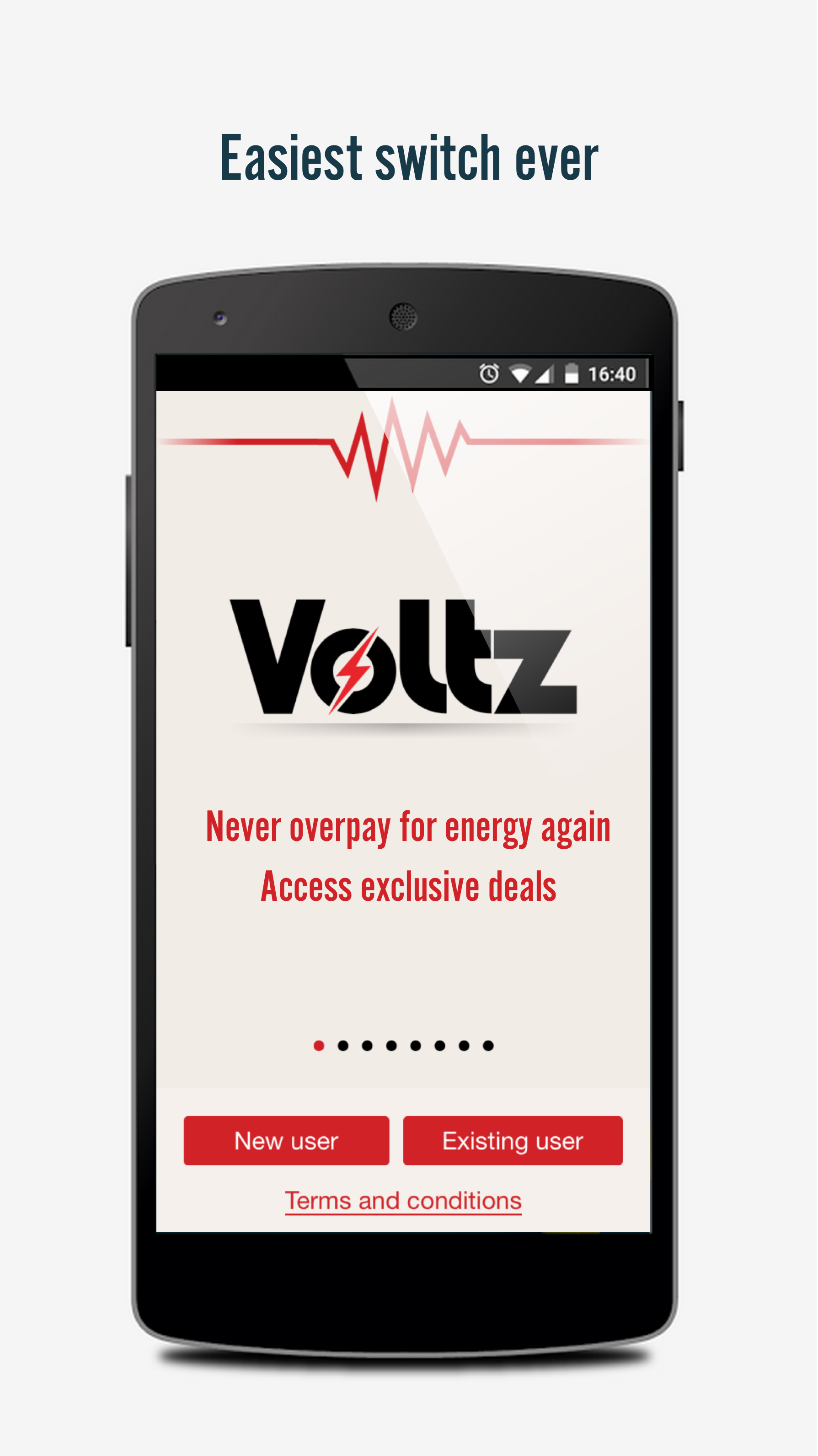 Android application Voltz - energy switching app screenshort