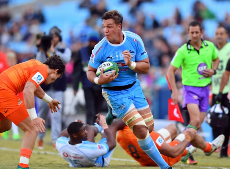 Hanro Liebenberg of the Bulls during the Super Rugby match between Vodacom Bulls and Jaguares at Loftus Versfeld on July 07, 2018 in Pretoria, South Africa.