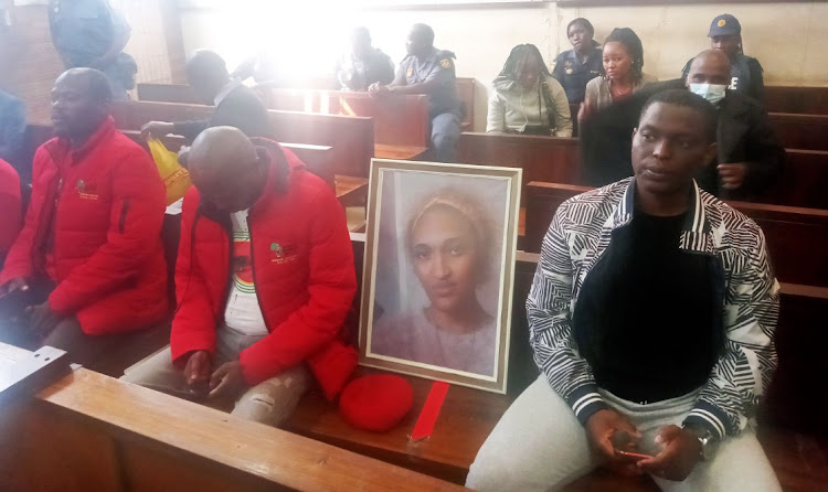 A portrait of murdered Hillary Gardee in the court gallery in Mbombela. File photo.