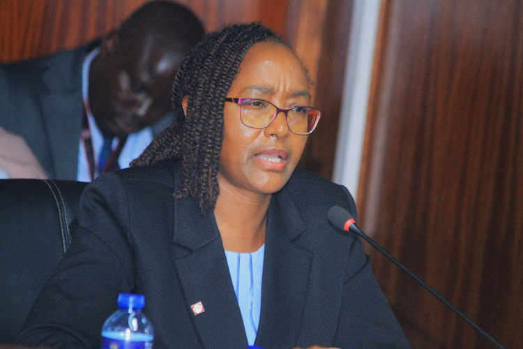 Kenya Bureau of Standards (Kebs) CEO Esther Ngari before the Agriculture committee in the National Assembly on March 20, 2024.