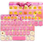 Pink Bowknot Keyboard Theme Apk