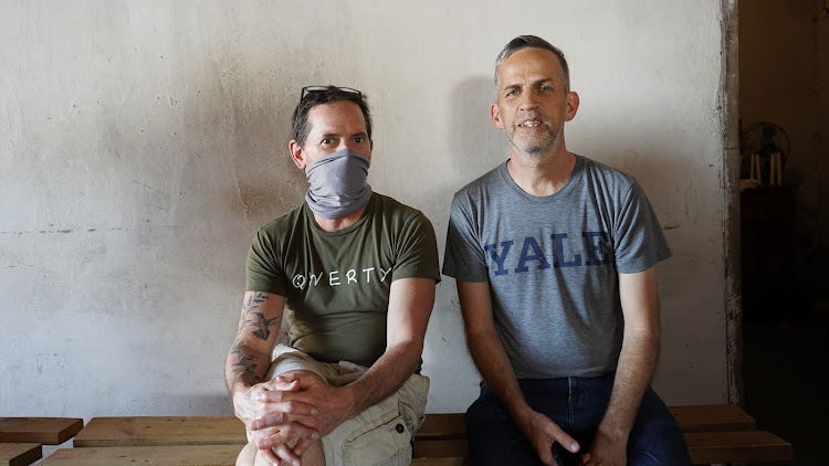 Well-known art teacher and founder of the ArtWork for Youth initiative in Gqeberha ,John Lombardo, right, died in New York earlier this week. His brother, Billy, left, paid tribute to him