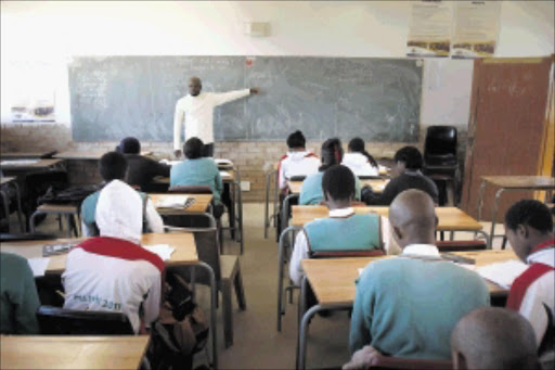 Maurice Chauke teaches a winter school class