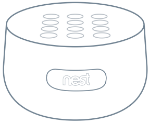 Nest secure guard front top angle image.