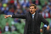 Porto coach, Andre Villas Boas gives instructions from the touchline during the Europa League Final between FC Porto and SC Braga at Dublin Arena on May 18, 2011 in Dublin, Ireland